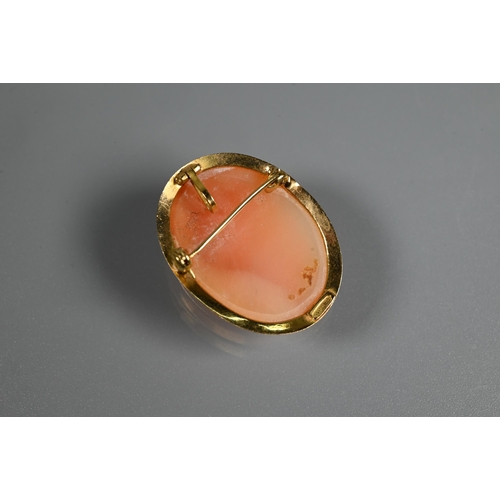 258 - A Victorian jet mourning brooch, an oval cameo brooch featuring floral spray and a loose opal (3)