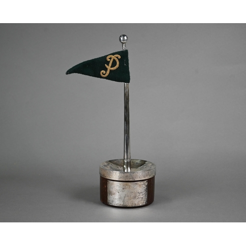 3 - A scarce Commonwealth Expeditions (Comex) Green Pennant, featuring a silver-plated flagpole on conve... 