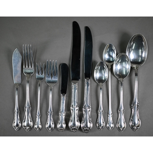 37 - An extensive part-set of US International Sterling 'Joan of Arc' pattern flatware and cutlery, compr... 