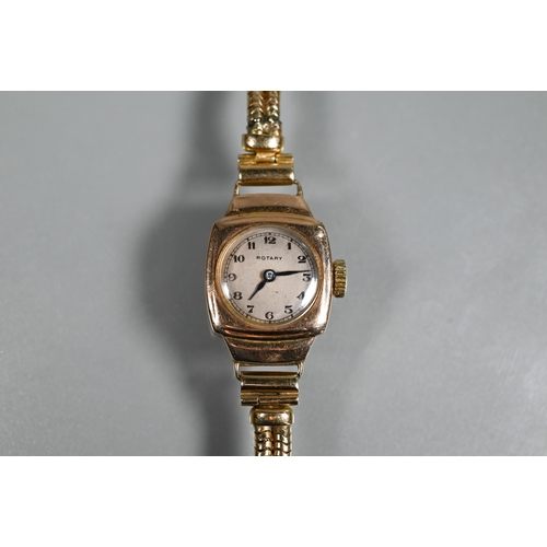 410 - A vintage Rotary 9ct gold ladies wrist watch (approx. 17.6g all-in)