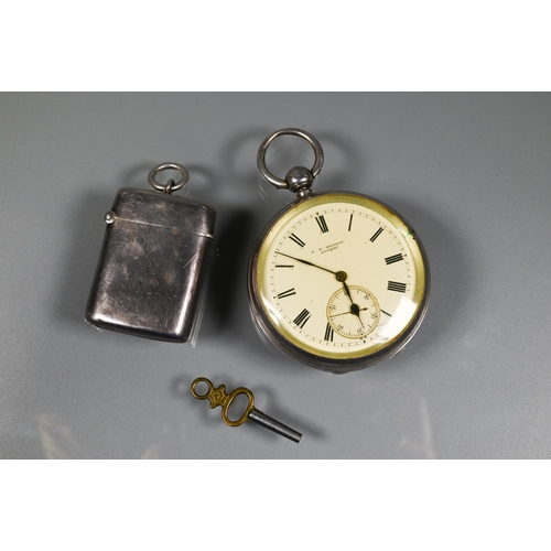 421 - J W Benson, London, a Victorian silver cased pocket watch 'The Ludgate', No.36881, with key wind mov... 