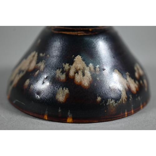 436 - A Chinese Southern Song style Jizhou stoneware bowl, covered overall in a 'tortoiseshell' mottled bu... 