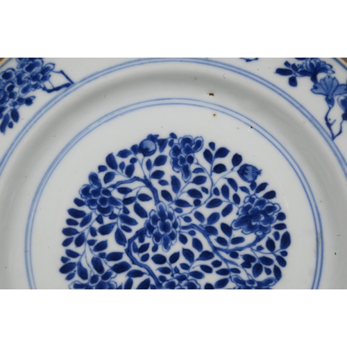 478 - A pair of 18th century Chinese blue and white plates, Qianlong period (1736-95) Qing dynasty, painte... 