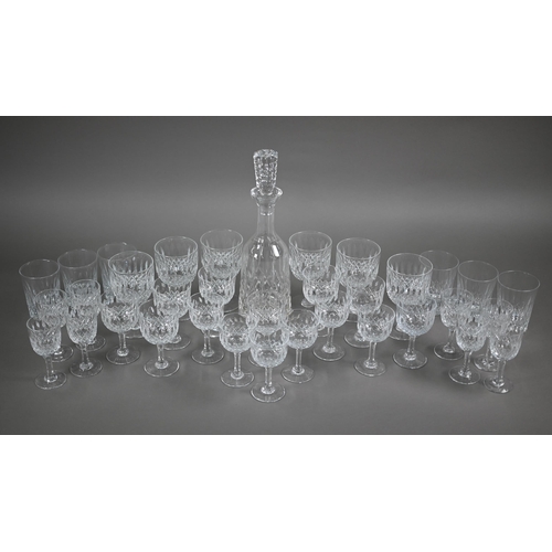 553 - A suite of Webb cut drinking glasses, comprising six red wine, eight white wine, six water-tumblers,... 