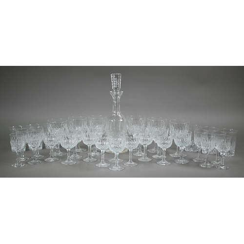 553 - A suite of Webb cut drinking glasses, comprising six red wine, eight white wine, six water-tumblers,... 