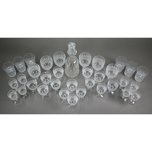 553 - A suite of Webb cut drinking glasses, comprising six red wine, eight white wine, six water-tumblers,... 