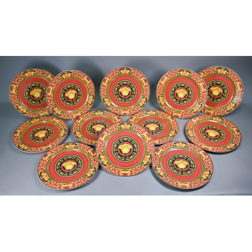 554 - A set of twelve Rosenthal for Versace Studio-Linie 'Medusa' 31 cm diam dinner plates