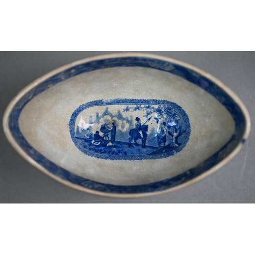 578 - A scarce pair of 18th century Luxembourg pottery 22 cm plates, the pierced basket-work rims with spa... 