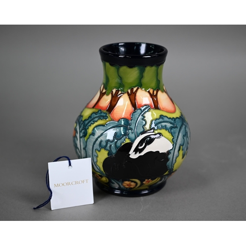 620 - A Moorcroft 'Hillside' pattern vase by Kerry Goodwin, 2016, 15.5 cm