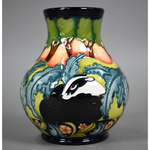 620 - A Moorcroft 'Hillside' pattern vase by Kerry Goodwin, 2016, 15.5 cm