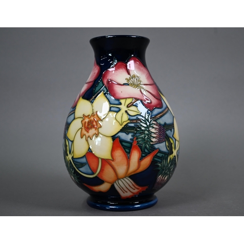 629 - A boxed Moorcroft 2002 Golden Jubilee vase by Emma Bossons, 19 cm 