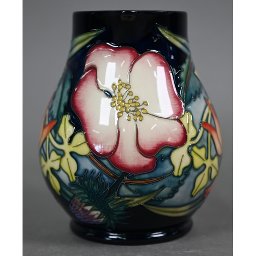 630 - A boxed Moorcroft 2002 Golden Jubilee jug by Emma Bossons, 14 cm 