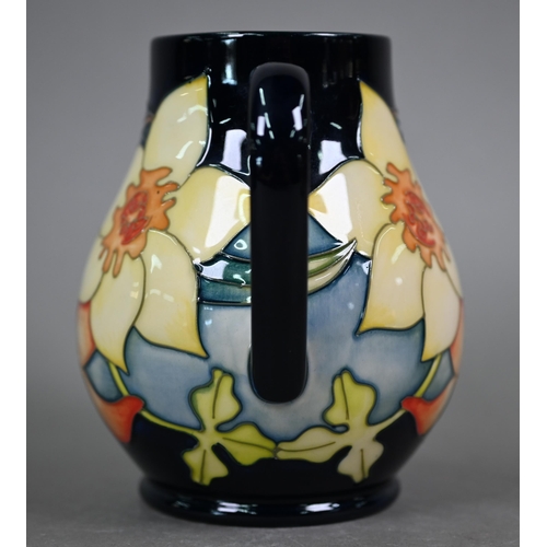 630 - A boxed Moorcroft 2002 Golden Jubilee jug by Emma Bossons, 14 cm 