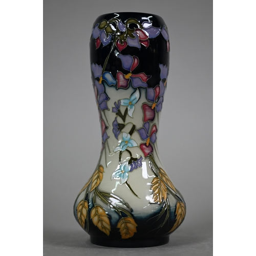 631 - A boxed Moorcroft 'Fit for a Queen' vase, 15.5 cm high