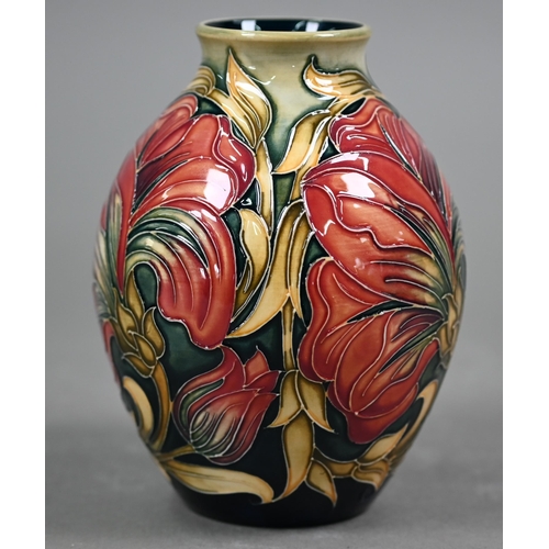 633 - A boxed Moorcroft 'Spanish Pattern' vase 2013, 13.5 cm high