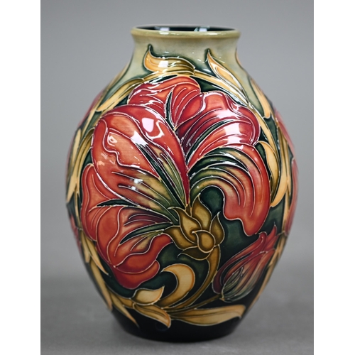 633 - A boxed Moorcroft 'Spanish Pattern' vase 2013, 13.5 cm high