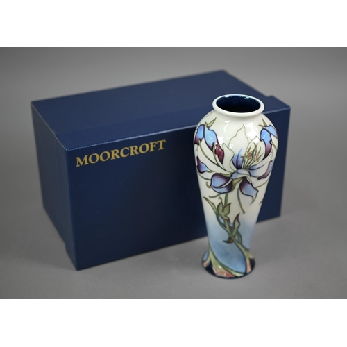 640 - A boxed Moorcroft 'Petals in the Wind' vase by Nicola Slaney, 20.5 cm high