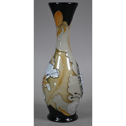 645 - A boxed Moorcroft baluster vase, decorated with a crustacean and a sea snail by Kerry Goodwin 2013, ... 