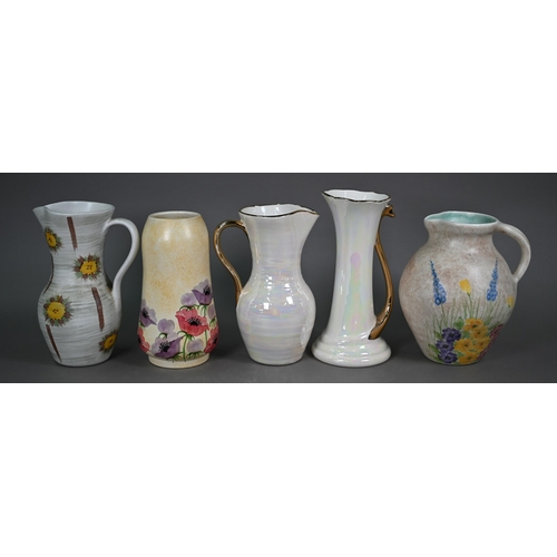 657 - A quantity of E Radford floral-painted vases, jugs and pots (box)