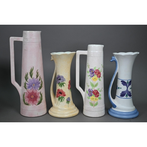 659 - Twelve E Radford floral-painted vases and jugs (box)