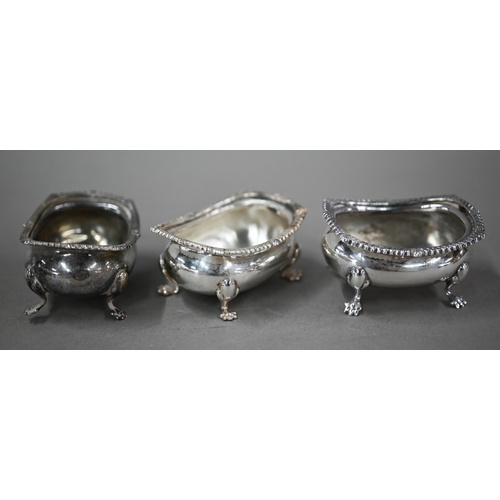 68 - A nine-piece silver condiment set, Mappin & Webb, Birmingham 1975-78, 18.7oz