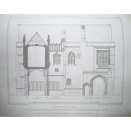 1011 - Pugin, A - Examples of Gothic Architecture, 2nd edition corrected, 3 vols, London; Henry G Bohn 1838... 