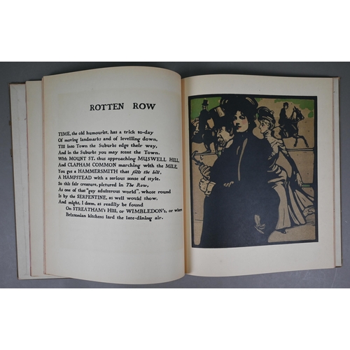 1013 - Nicholson, William - 'London Types', with Quartorzains by W E Henley, 2nd Impression 1898 to/w E V L... 