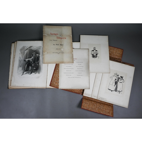 1014 - A selection of 19th century and later vols and folios, including Finden's Tableaux, 1837, Phil May's... 