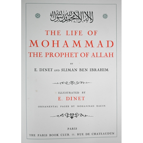 1020 - Dinet, E (ill) and Sliman Ben Ibrahim, The Life of Mohammad, colour plates, ornamental pages by Moha... 