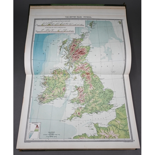 1029 - The Harmsworth's Atlas and Gazetteer, half morocco and green cloth (circa 1910?), folio