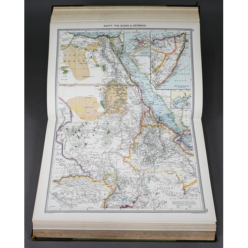 1029 - The Harmsworth's Atlas and Gazetteer, half morocco and green cloth (circa 1910?), folio