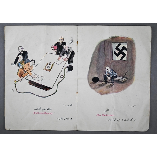 1034 - A World War II Arabic language anti-Nazi propaganda leaflet, demonstrating the dangers of allowing G... 