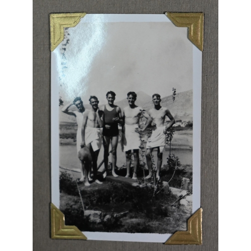 1035 - An interesting album of personal photographs c 1932, depicting a Military tour of Iraq in a Vickers ... 