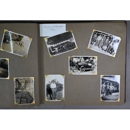 1035 - An interesting album of personal photographs c 1932, depicting a Military tour of Iraq in a Vickers ... 