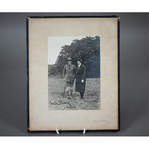 1038 - A Marion Crovely photograph, portrait of Lord Baden-Powell, Chief Scout and his wife Olave, Chief Gi... 