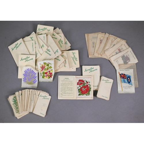 1057 - A collection of Kensitas cigarette card silks to/w various postcards including 'saucy seaside' issue... 