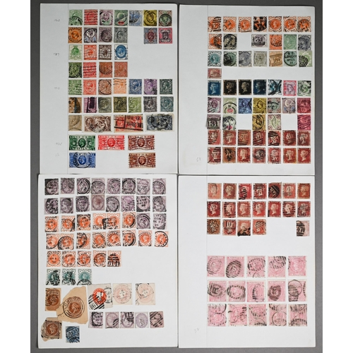 1058 - A selection of Victorian and Edwardian postage stamps, including 1d black AI with 3½  margins, anoth... 