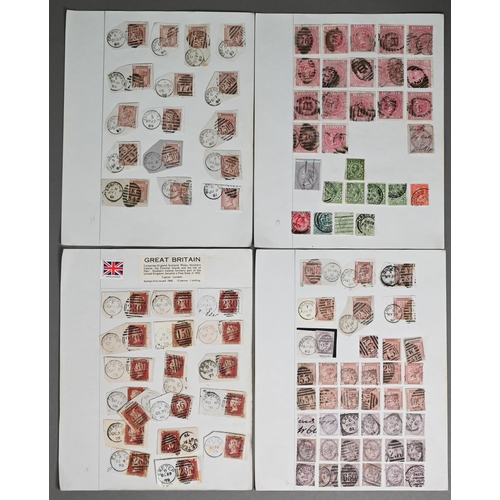 1058 - A selection of Victorian and Edwardian postage stamps, including 1d black AI with 3½  margins, anoth... 