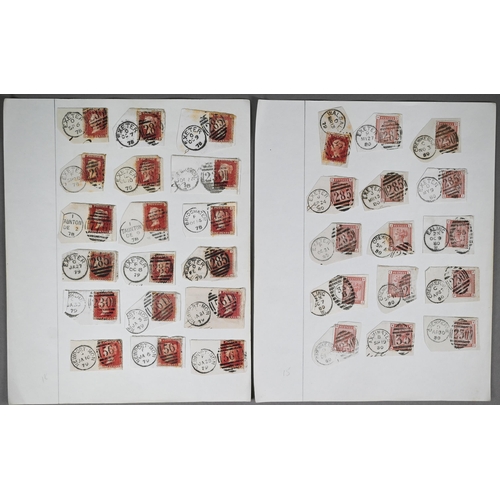 1058 - A selection of Victorian and Edwardian postage stamps, including 1d black AI with 3½  margins, anoth... 