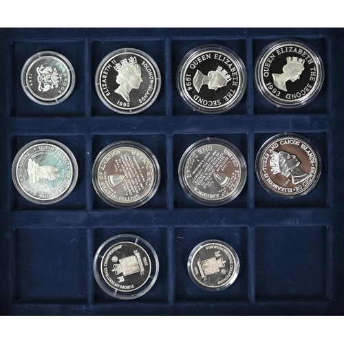 1080 - Thirteen various silver proof commemorative crowns