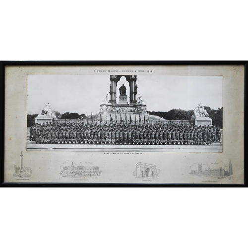 1092 - A Chinese silk longstitch British Naval trophy, 43 x 46 cm, mounted, framed and glazed, to/w a photo... 