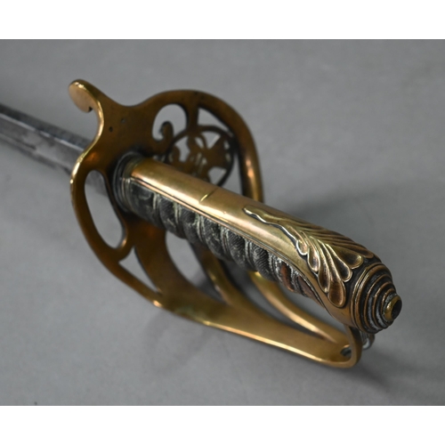 1126 - A Victorian Royal Field Artillery officer's sword by Henry Wilkinson, with 84 cm etched blade and br... 