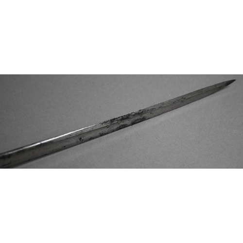 1127 - A George IV 1821 pattern officer's sword, the slightly curved 82 cm blade with pipe back and etched ... 