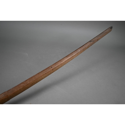 1128 - A Japanese Bokken (wooden practice katana sword), 101 cm to/w bamboo swagger stick (2)Purchasers mus... 