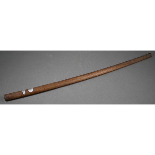 1128 - A Japanese Bokken (wooden practice katana sword), 101 cm to/w bamboo swagger stick (2)Purchasers mus... 