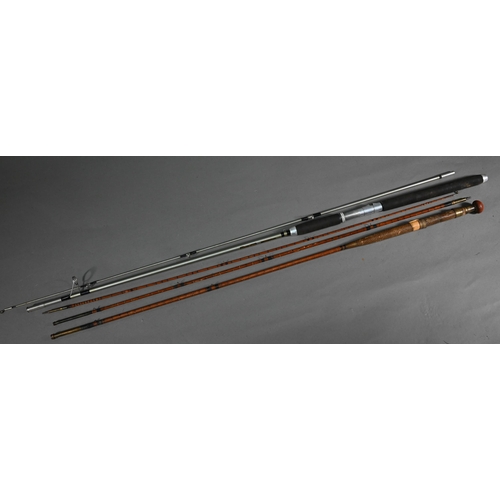 1145 - A vintage split-cane fly fishing rod to/w three other rods, three fly reels - Sharpes 'The Gordon', ... 