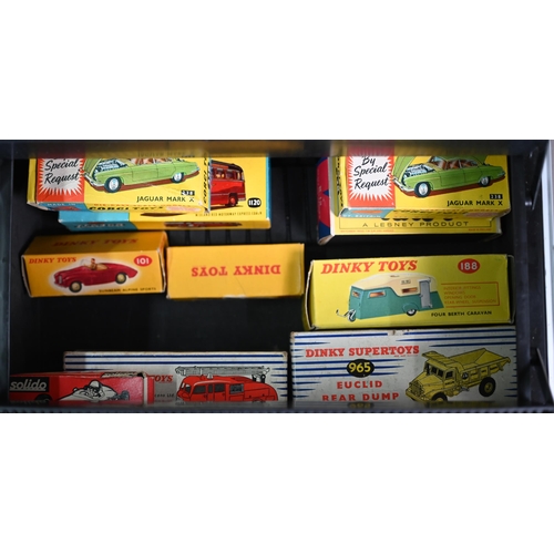 1155 - Various Dinky model vehicles including boxed 101/107 Sunbeam Alpine Sports (2), 198 Rolls-Royce Phan... 