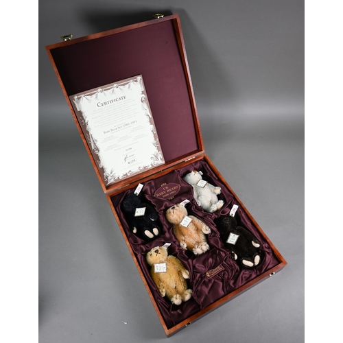 1217 - A boxed set of six Steiff UK Baby Bears 1989-1993 ltd no 1336/1847 (with certificate)