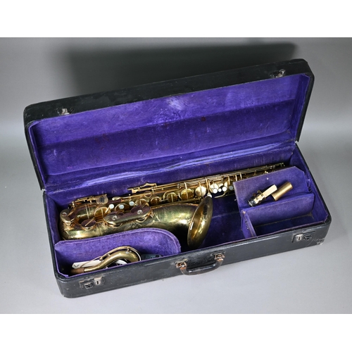 1226 - A brass Selmer (Dusseldorf) 'Major' tenor saxophone with case