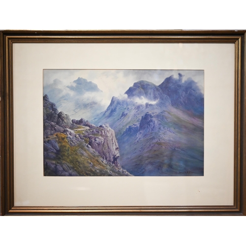 731 - Donald A Paton (1879-1949) - 'In the Pass of Brander', watercolour, signed lower right, 29 x 44 cm&n... 